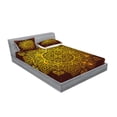 thumbnail image 2 of Ambesonne Mandala Fitted Sheet & Pillow Sham Set, Oriental Snowflake Art, Full, Yellow Brown, 2 of 2