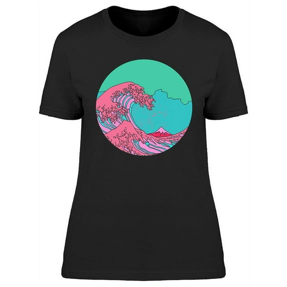 Vaporwave Pop Art Wave T-Shirt Women -Image by Shutterstock, Female x-Large