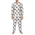 thumbnail image 3 of Balery Dachshund Dog Pijama para Hombre de Dos Piezas con Manga Larga, Conjunto de Dormir y Descanso Suave con Bolsillos-X-Large, 3 of 7