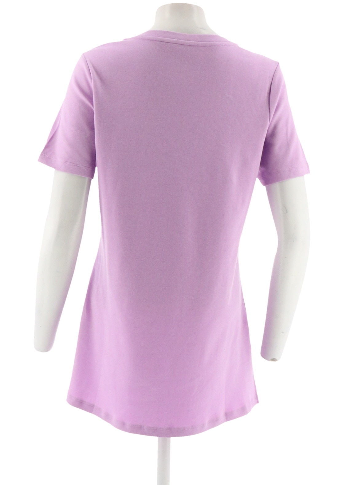 Isaac Mizrahi Essentials V-Neck Tunic Side Slits Desert Green M NEW A272505