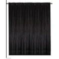 thumbnail image 2 of Velvet Curtain Panel Drape 10W x 10H Black Home Theater Energy Efficient Curtain", 2 of 2