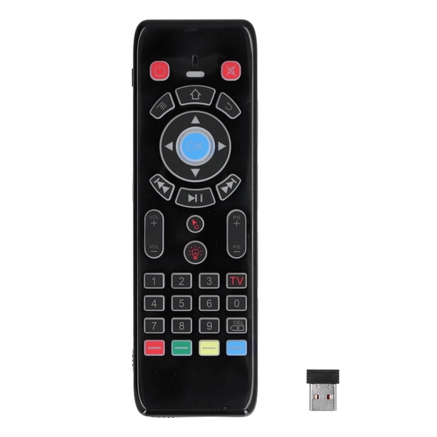 Ratón remoto Entrada de voz inalámbrica Control manual Teclado retroiluminado 2.4G Dispositivo de control de TV