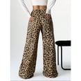 thumbnail image 6 of Women Leopards Print Fleece Sleep Pants Winter Warm Loose Fit Wide Leg Fuzzy Lounges Pants Pajama Bottoms For Home Comfort, 6 of 8