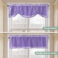 thumbnail image 5 of Purple Retro Greek Key Tie Up Valance Curtains for Windows, Kitchen Curtains Window Treatments, Geometric Greece Ancient Rustic Short Window Shades Valances for Bedroom Bathroom Cafe 42"x18", 5 of 8