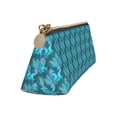 thumbnail image 3 of Goofa Seahorse Pattern Pencil Case Portable Stylish Triangle Pencil Pouch with Zipper Leather Cosmetic Pouch Bag Makeup Cosmetic Pencil Pouch, 3 of 9