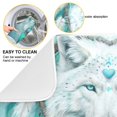 thumbnail image 2 of Wolf with Heart Ring Dish Drying Mat 18x24 Absorbent Microfiber Draining Rack Pad for Kitchen Counter Sink, 2 of 8