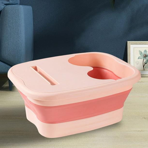 Lavabo plegable portátil, cubo para Spa para pies, bandeja plegable para baño de pies para remojar los pies