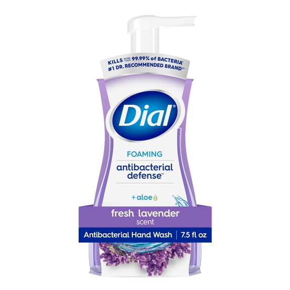 Dial Antibacterial Defense Fresh Lavender Scent Foaming Hand Soap, 7.5 fl oz