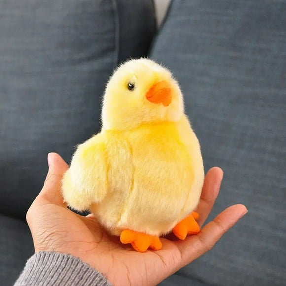 Lifelike Duck Doll Yellow Duck Plush Toy Artificial Animal Plush Toy Gift 14cm Collection Toy Simulation Chick Doll Yellow Chicken