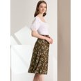 thumbnail image 4 of INSPIRE CHIC Women's High Waisted Split Hem A-Line Floral Skirts, 4 of 6