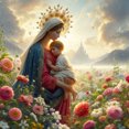 thumbnail image 1 of Vierge Marie avec un Enfant - Peinture Diamant DIY, 1 of 6