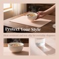 thumbnail image 3 of REGALWOVEN 6 Pack Faux Leather Placemats for Kitchen Dining Table Decor Washable Heat Resistant Table Placemats Wipeable Table Mat Apricot 17*12in, 3 of 4