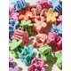 thumbnail image 4 of 50 Uds. Pinzas para el cabello de flores, Mini accesorios bonitos para peinar el cabello multicolor para niñas y mujeres, regalos de cumpleaños, 10 colores al menos, 4 of 5