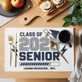 thumbnail image 2 of Blue Grey Graduation Season Placemats Set of 4 Funny Words Modern Art Place Mats Indoor Wipeable Table Mats Washable Cloth Dining Table Placemats for Kitchen Holiday Party Home Decor 13x19 Inch, 2 of 9