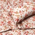 thumbnail image 5 of Microfiber Bed Sheet Set Lightweight Set - Flat Sheet Fitted Sheet Pillowcases - Extra Soft Shrinkage & Fade Resistant with Deep Pockets up tp 16” Mattress (Twin, Pink Floral), 5 of 7