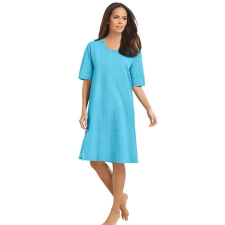 

Dreams & Co. Women s Plus Size Short-Sleeve Sleepshirt