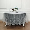 thumbnail image 6 of BalsaCircle 90" Ivory Premium Lace Round Tablecloth Table Linens Reception Decorations, 6 of 7