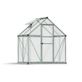 thumbnail image 3 of Palram - Canopia Mythos 6' x 4' Polycarbonate/Aluminum Walk-In Greenhouse – Silver - with Roof Vent and Plant Hangers, 3 of 12