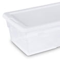 thumbnail image 3 of Sterilite 6 Quart Clear Stacking Closet Storage Tote Container with White Lid, 3 of 9