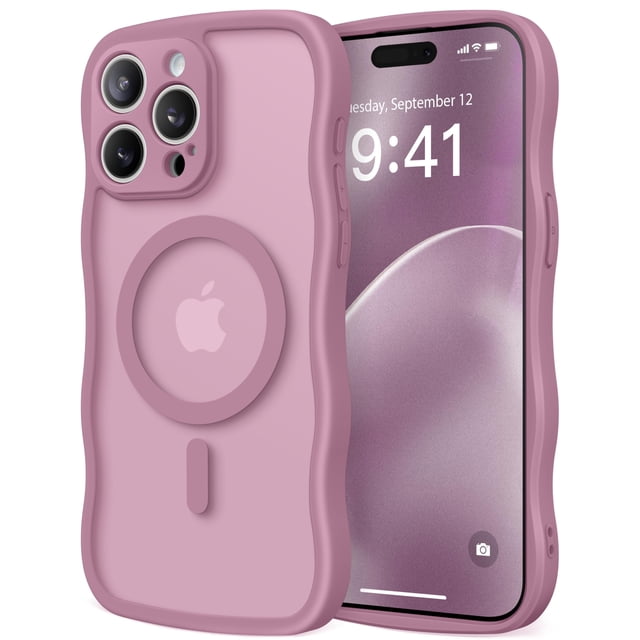 Funda de teléfono CAPRARO Cute para iPhone 15 Pro Max Black Currant