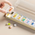 thumbnail image 2 of MOPOOR 7 Day Small Pill Box, Pill Organizer,Travel Waterproof Portable Pocket Pill Box Medicine Organizer,Daily Pill Container for Purses Compact Travel Medicine Holder for Vitamins Medication, 2 of 4