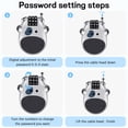 thumbnail image 2 of Bike Lock Combination Lock Luggage Locks Bicycle Lock Cable Lock Locks for Luggage 30 Inch Wire Rope,Silver, 2 of 10