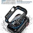 thumbnail image 2 of IBAOLEA [2 Pack] Compatible for IBAOLEA Watch Case 44mm Series SE 6 5 4 , Shockproof Rugged Hard PC Bumper Case with Tempered Glass Screen Protector for iWatch Cover Case - 44mm Black. Black 44mm, 2 of 7