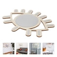 thumbnail image 4 of MasteelfCA 1pc Nordic Style Eye Shape Design Wall Mirror Photography Prop for Decor (Khaki), 4 of 7