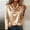 Beige, variant on Women's Cowl Neck Sweater Lightweight Solid Color Long Sleeve Knit Pullover Jumper Tops 2026 Spring Summer Limited-time offer