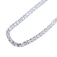 thumbnail image 3 of 5mm Iced Out Hip Hop Bling CZ Tennis Chain Necklace, Rhodium Plated, 0.5 Ct Stones, 22 inches, 3 of 4