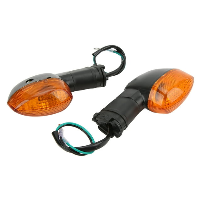 Feu de Signalisation Arrière de Moto, 12V 2 Pcs Résistant à la Chaleur 10W Lampe Indicatrice de Moto Résistante à l'Usure pour Réparation Remplacement pour FAZER FZ1N YBR Transparent, Noir, Fauve