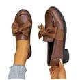 thumbnail image 6 of Wowcloth Women's Casual British Style Loafers – Wide Width Slip-Resistant Flat Sole with Stylish Bow Detail & Round Toe for Fall/Winter Comfort Footwear, 6 of 9