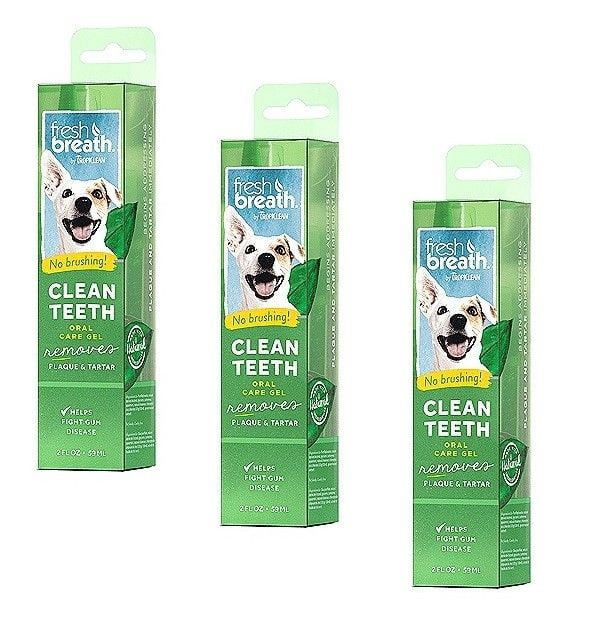 Fresh Breath Clean Teeth 2 oz Gel Oral Care for Dogs No Brushing Dental