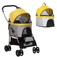 thumbnail image 1 of PawHut 4 Wheels Pet Stroller, 3 in 1 Dog Cat Travel Folding Carrier, 1 of 10