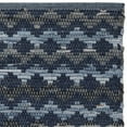 thumbnail image 5 of SAFAVIEH Montauk Harding Geometric Striped Cotton Area Rug, Turquoise/Blue/Black, 6' x 6' Square, 5 of 6