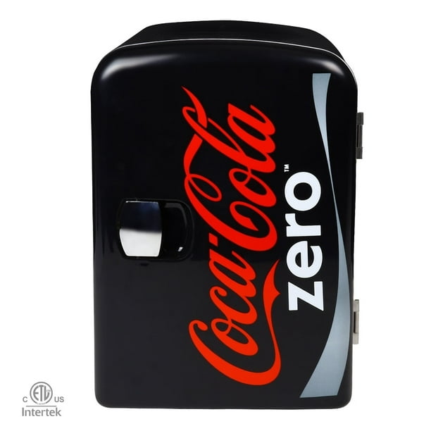 Coca Cola Zero 4 Liter 6 Can Portable Fridge Mini Cooler For Food Beverages Skincare Use At Home Office Dorm Car Boat Ac Dc Plugs Included Walmart Com Walmart Com