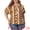 Brown, variant on DARING DIVA Women's Plus Boho Tops Floral Tied V Neck Blouse Shirts 1X White