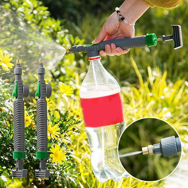 WIFKLSIIPG Pompe à Air Haute Pression Réglable Vaporisateur Manuel Tête de Pulvérisation pour Bouteille de Boisson (Vert)