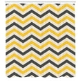 thumbnail image 3 of Ambesonne Yellow Chevron Shower Curtain, Large Zigzags, 69"Wx84"L, Charcoal Grey Yellow, 3 of 3