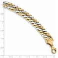 thumbnail image 3 of 14k Two Tone Gold 8 Inch Curb Link Chain Bracelet Men   For Dad Mens  For Him, 3 of 7