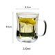 thumbnail image 2 of Taza de café/té de doble pared, de borosilicato transparente con asa, for bebidas frías y calientes, 220/400 ml, 2 of 7