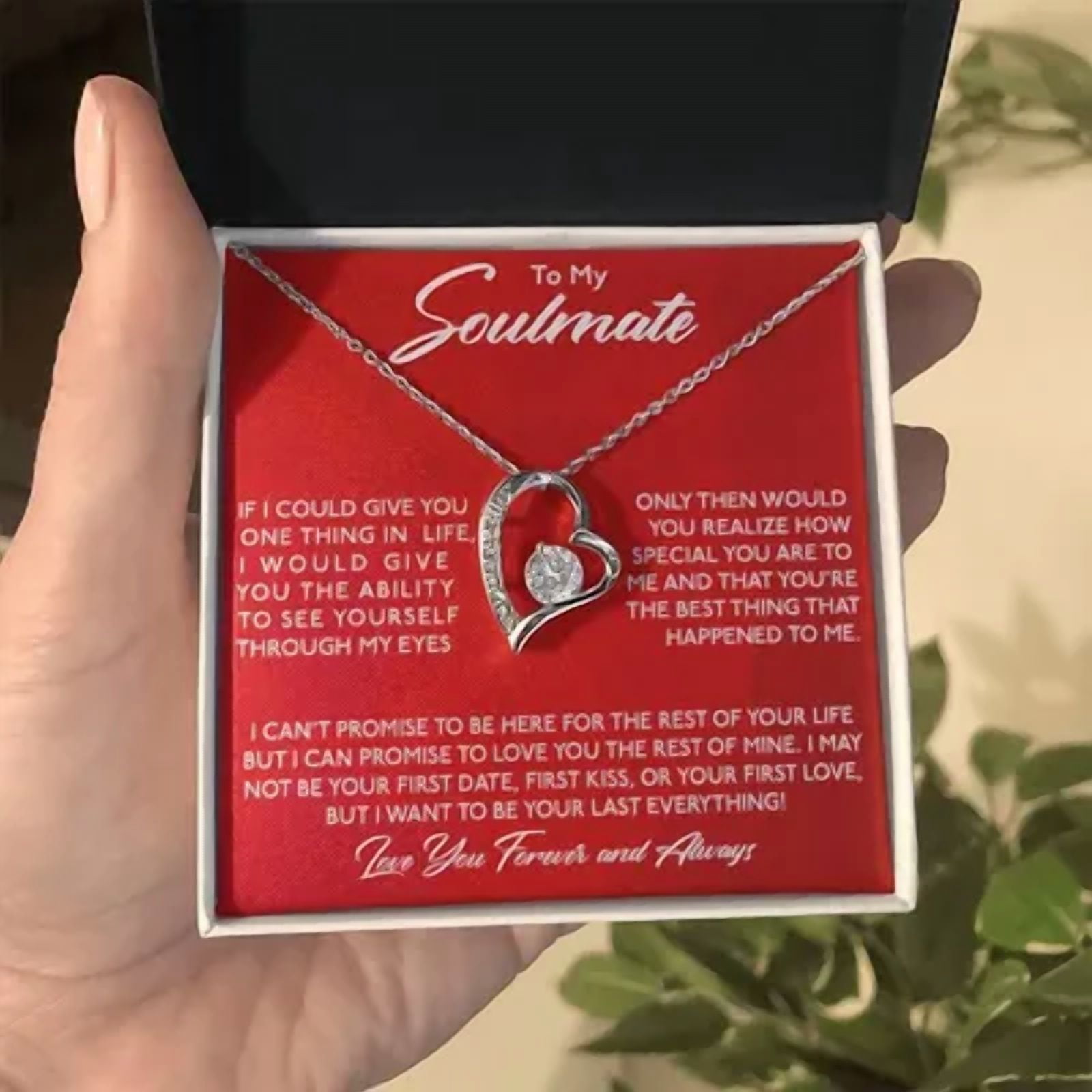 Soulmate - Through My Eyes A Loving Keepsake From Loved Ones Perfect For Birthdays And Memorable Milestones Gold Forever Love Necklace