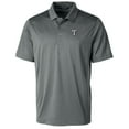 thumbnail image 2 of Men's Cutter & Buck Steel Texas Rangers Prospect Textured Stretch Big & Tall Polo, 2 of 3