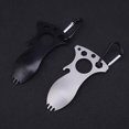 thumbnail image 5 of Multifunctional Outdoor Utility Spoon Fork Stainless Steel Spork for Wild Survival Gray 2 Pcs, 5 of 5