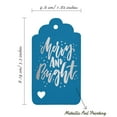 thumbnail image 5 of Inkdotpot Pack Of 100 Real Silver Foil Paper Tags Merry And Bright Christmas Favor Hang Tags, 5 of 6