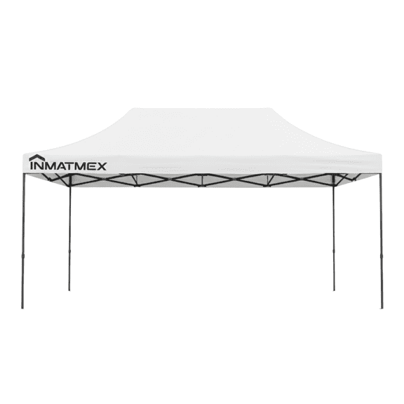 Carpa 3x4.5 Plegable Blanco Inmatmex Toldo Reforzado sin pared