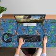 thumbnail image 4 of Long Mouse Pads for Desk,Blue Cartoon Dinosaurs Landscape Pattern Desk Mats on Top Of Desks, Desk Mouse Pad Extra Large with 3mm Non-Slip Base and Stitched Edge for Gaming,Office,Work,Home 47.3"x23.6", 4 of 6