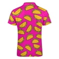 thumbnail image 5 of Tacos Rosados Men Zipper T-shirt Summer Casual Short Sleeve T-shirt Top, 5 of 7