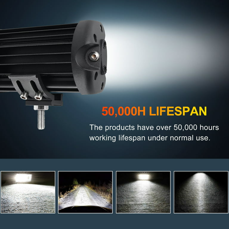 2pcs 4x4 Auto LED-Scheinwerfer 5000lm 12v 24v Drl Hi/lo Beam 50w 5' 9 Leds