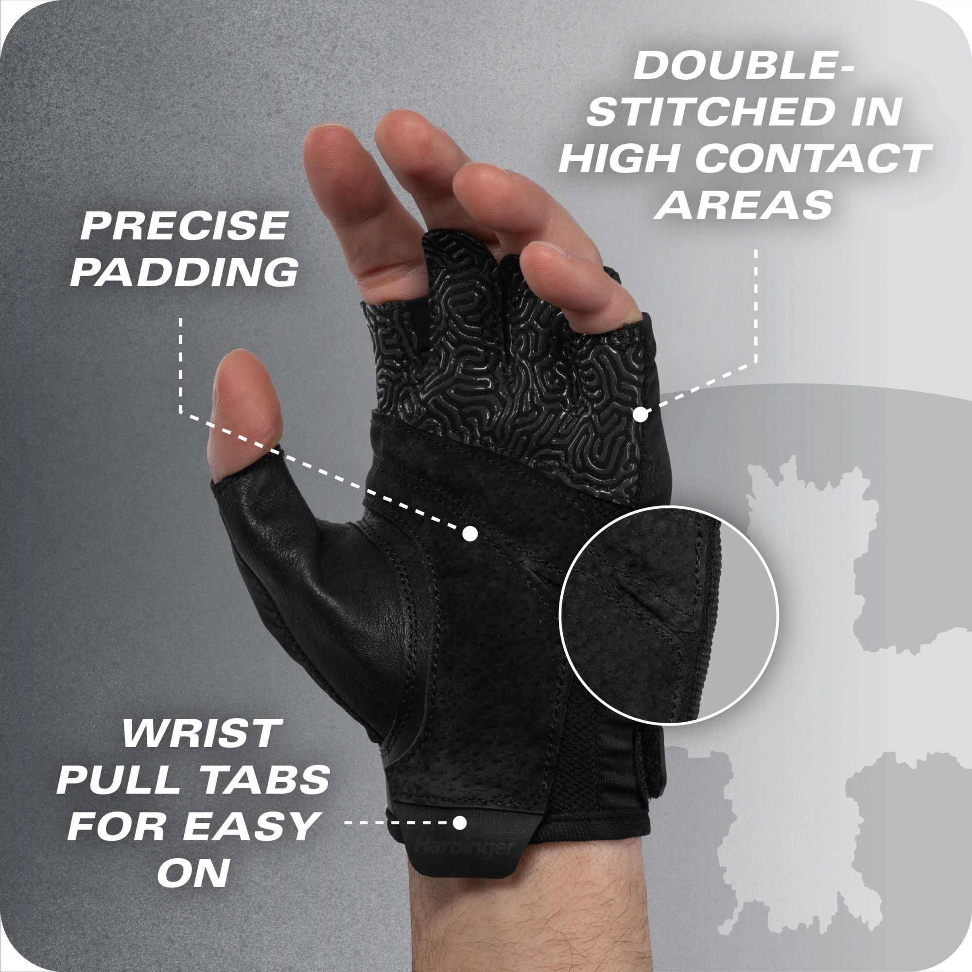 Harbinger Pro Gloves 3.0 Men's Grey Fitness Gloves